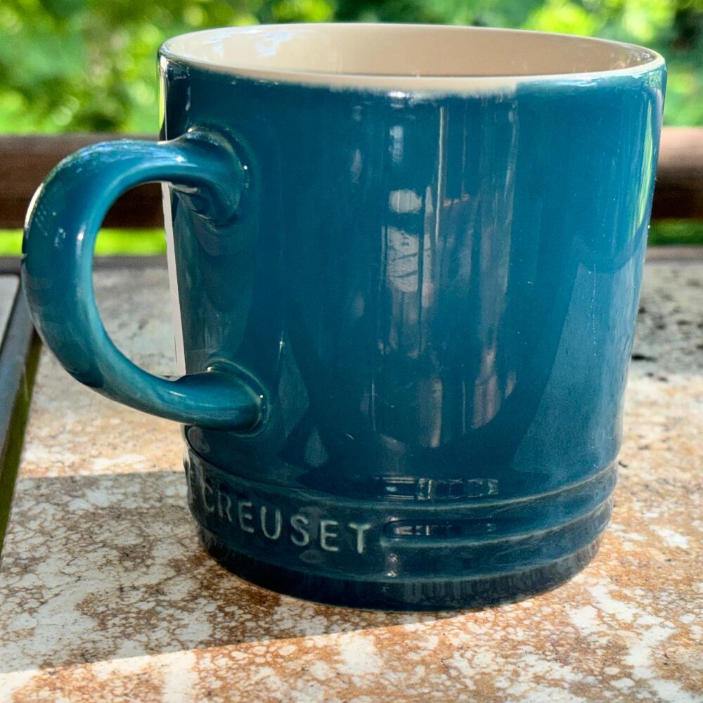 Le Creuset | 1 NEW 12 Oz Coffee Tea MUGS  -  DEEP TEAL Stoneware